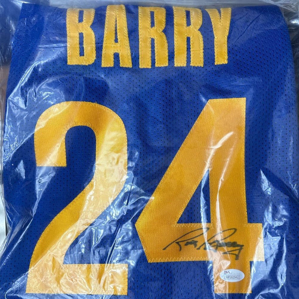 Golden State Warriors HOF Rick Barry AUTOGRAPHED Jersey **JSA CERTIFIED**